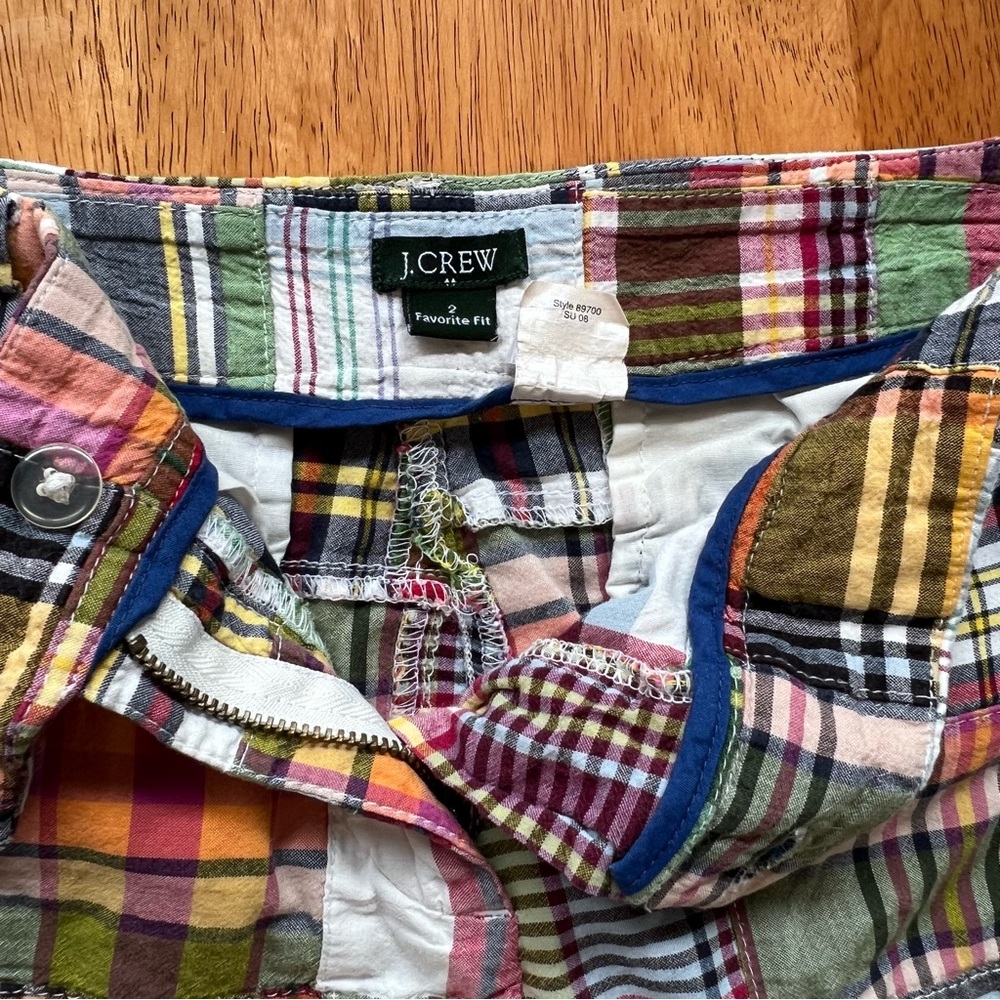 Vintage J.Crew Madras Plaid Capris – Summer 2008 – Size 2 🌞 - Picture 8 of 8